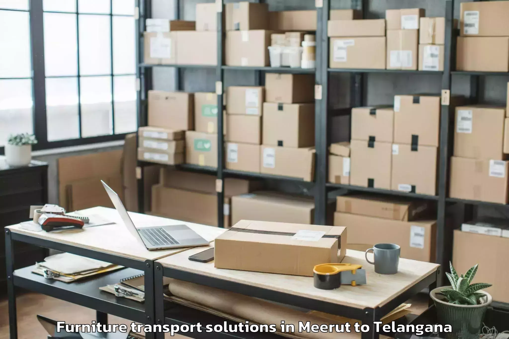 Comprehensive Meerut to Shivampet Furniture Transport Solutions